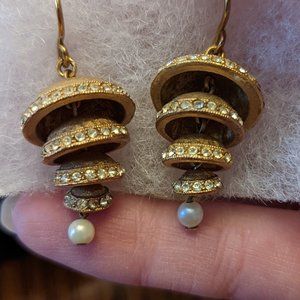 Kokopilau Gold Tone Dangly Earrings